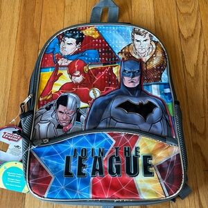 Justice league backpack book bag, school kids